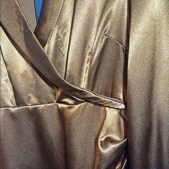 PrettyLittleThing Brown Ruched Long Sleeve Blouse - Picture 6 of 11